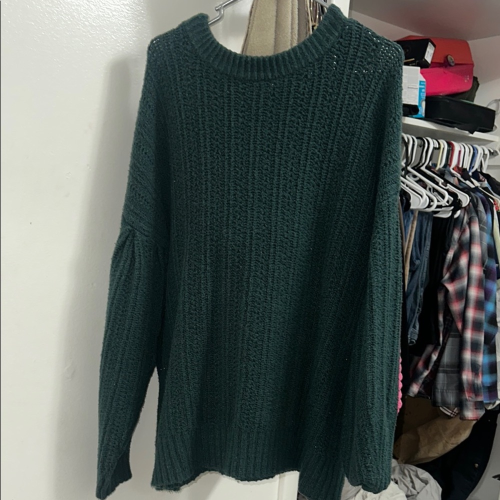 Ava & Viv Dark Green Crew Neck Sweater
